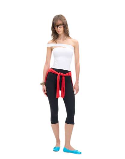 Asymmetric Strap Bustier Top
