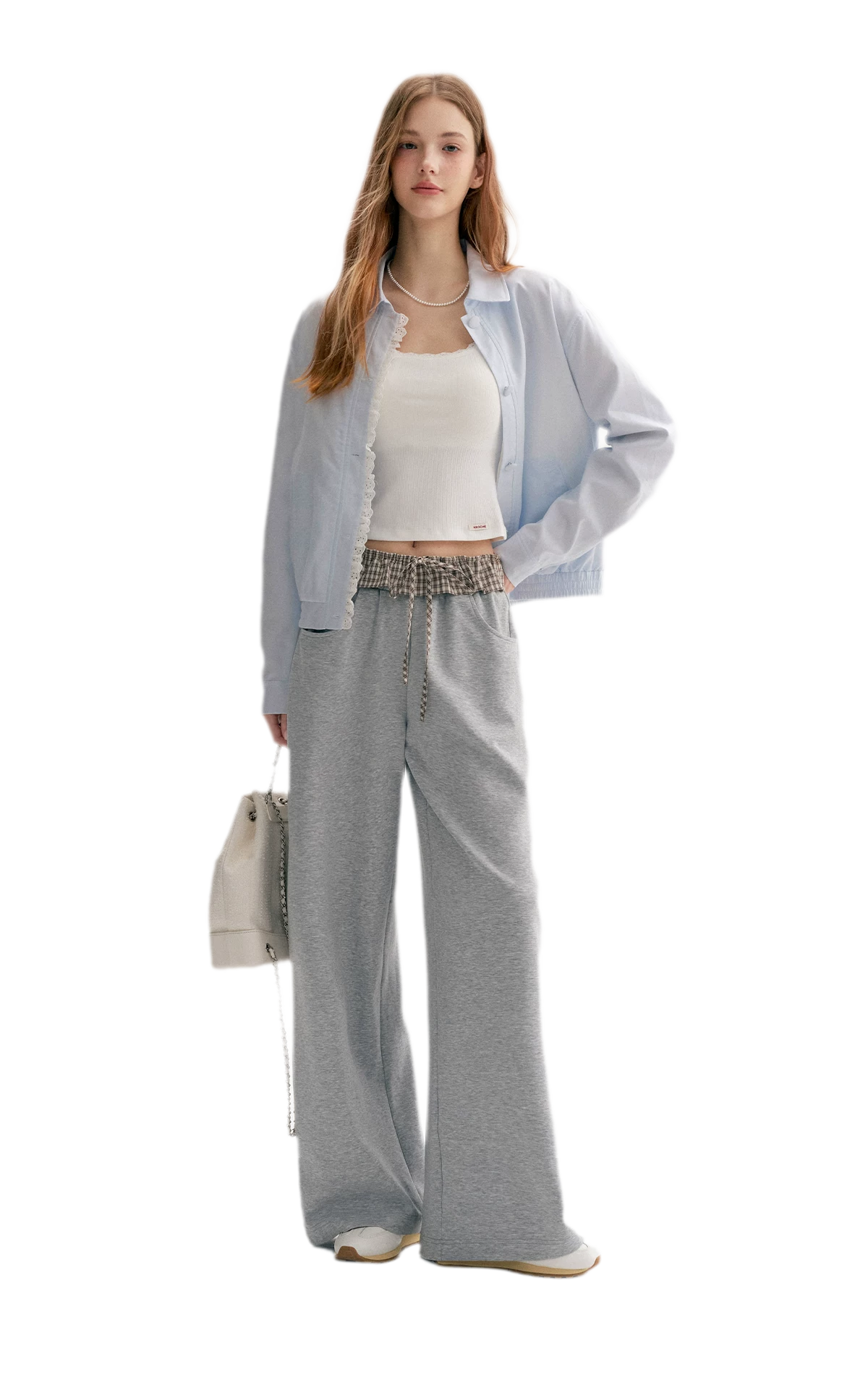 Ramie Cotton Lace-Trimmed Jacket