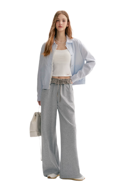 Ramie Cotton Lace-Trimmed Jacket
