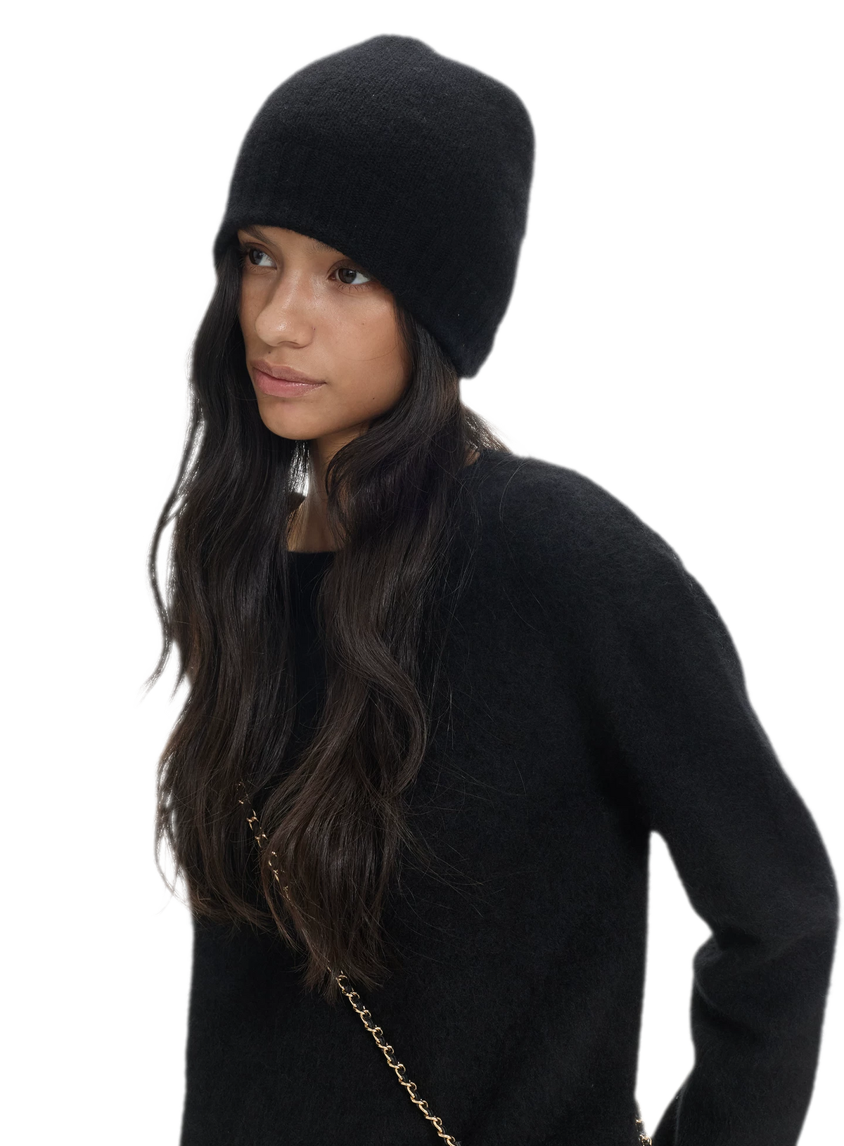 Cashmere Ribbed Dome Beanie
