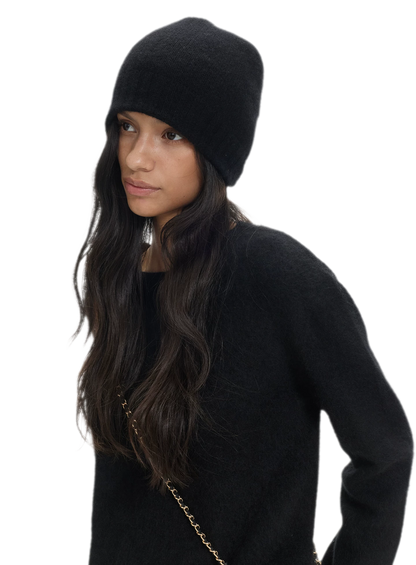 Cashmere Ribbed Dome Beanie