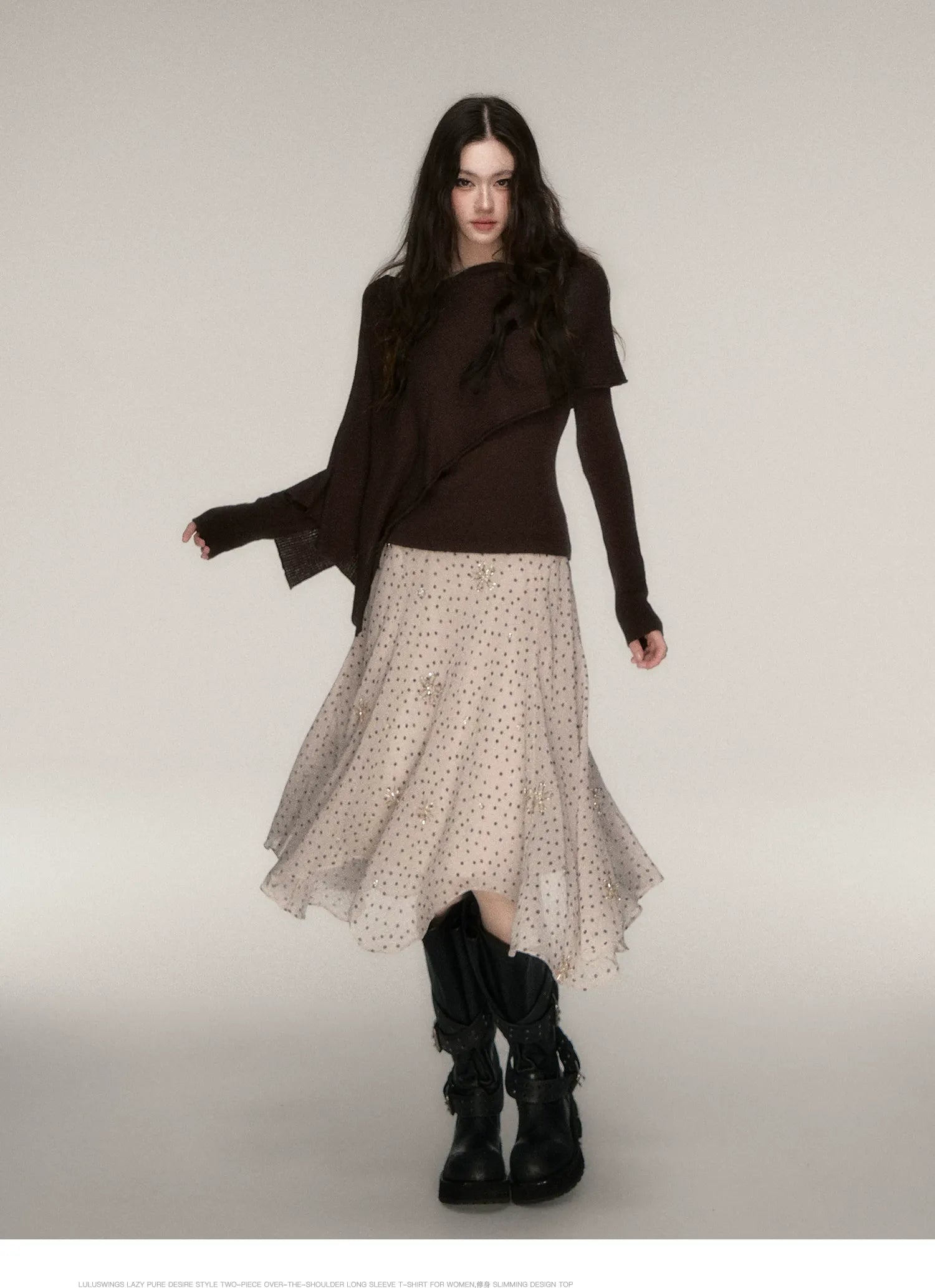 Stretch Shawl Cape Sweater