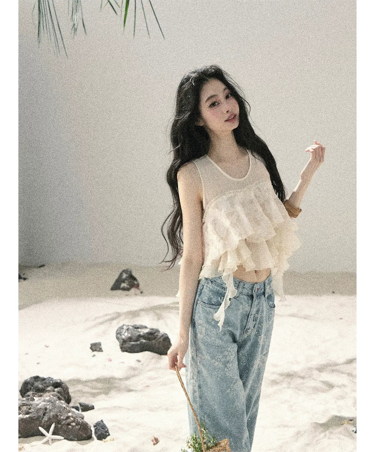 Moonlight Chiffon Crop Top