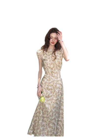 Misty Lilac Cotton Maxi Dress