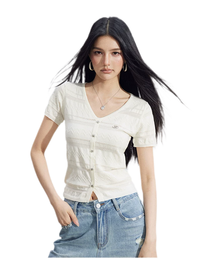Openwork Knit Tee