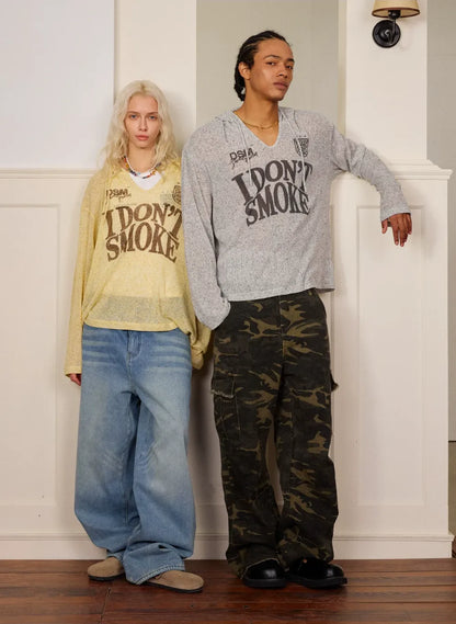Lightweight Openwork Knit Hoodie
