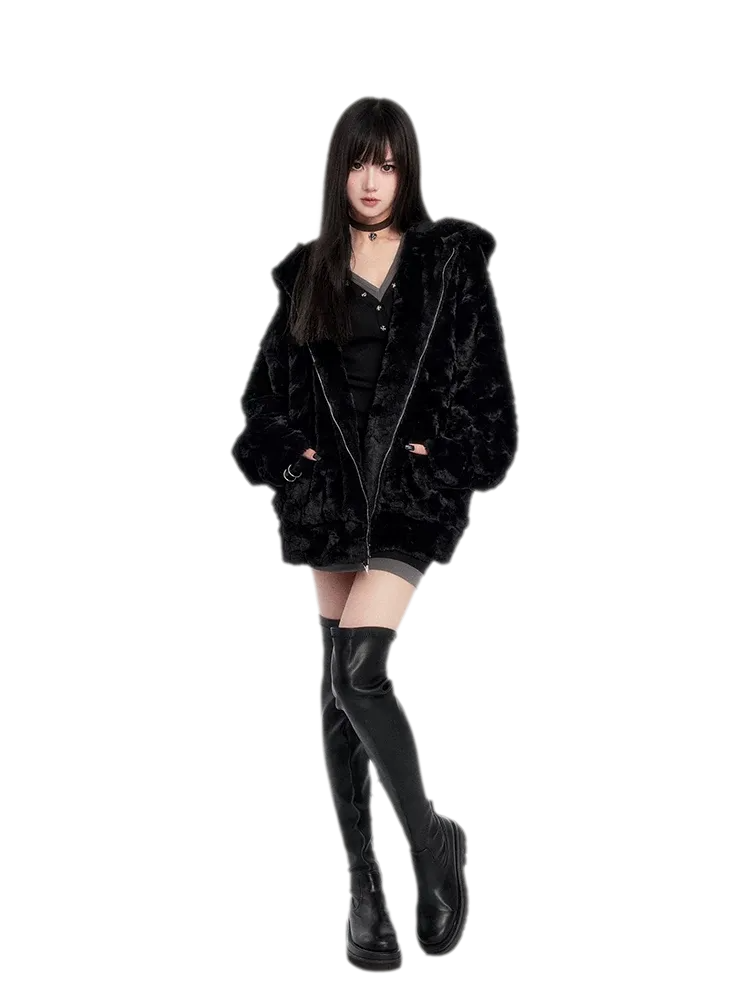 Eco Faux Fur Cat-Ear Hoodie
