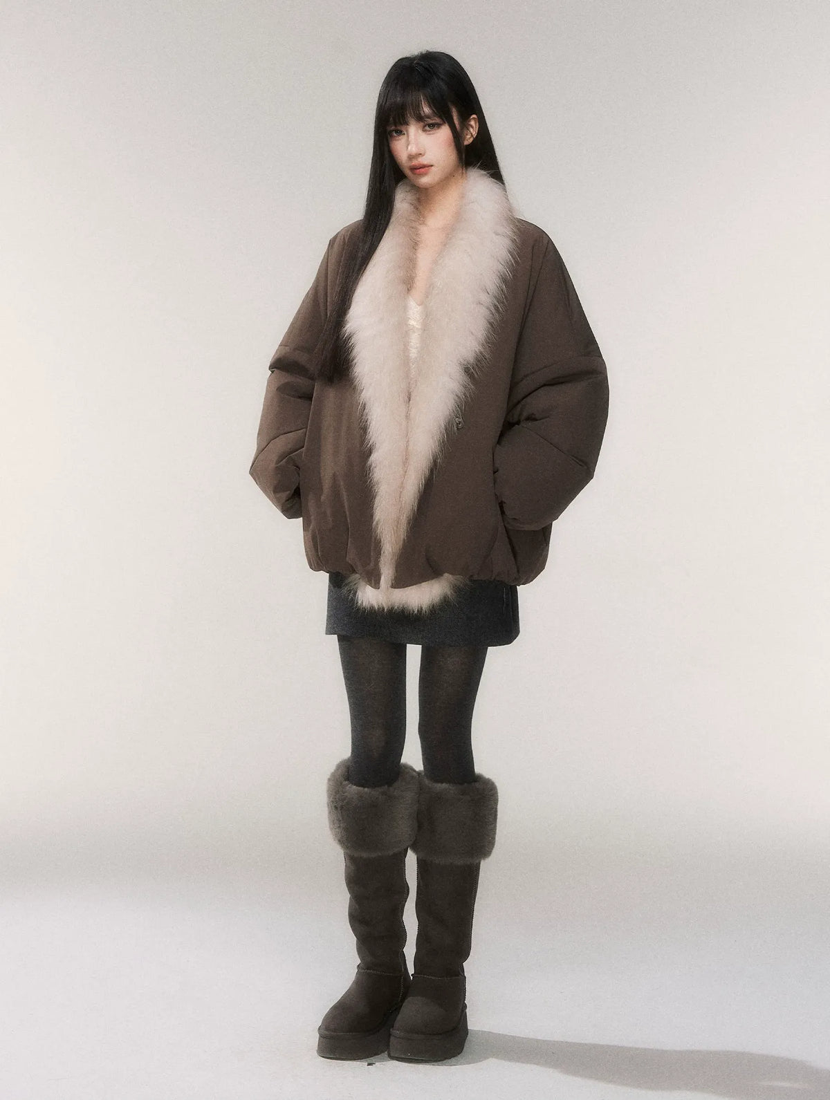 Fox Fur Goose Down Coat