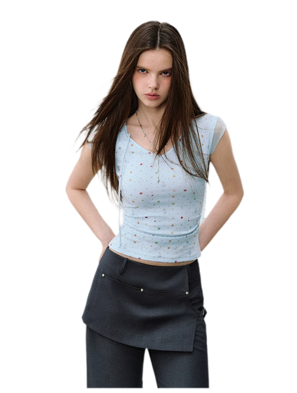 Printed Mesh T-Shirt