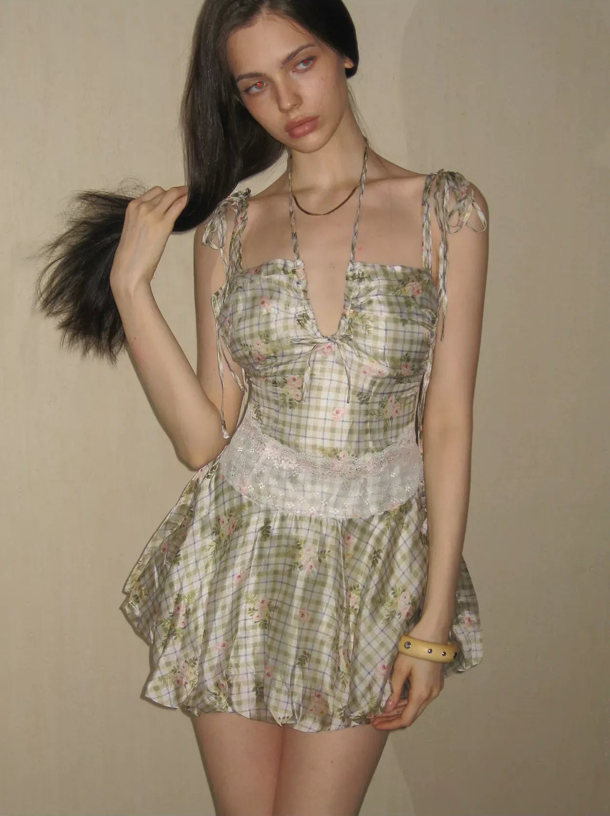 Lace Waist Bubble Dress