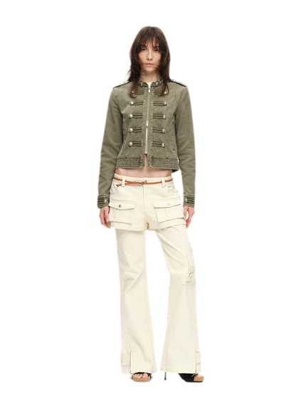 Washed Cotton Napoleon Jacket