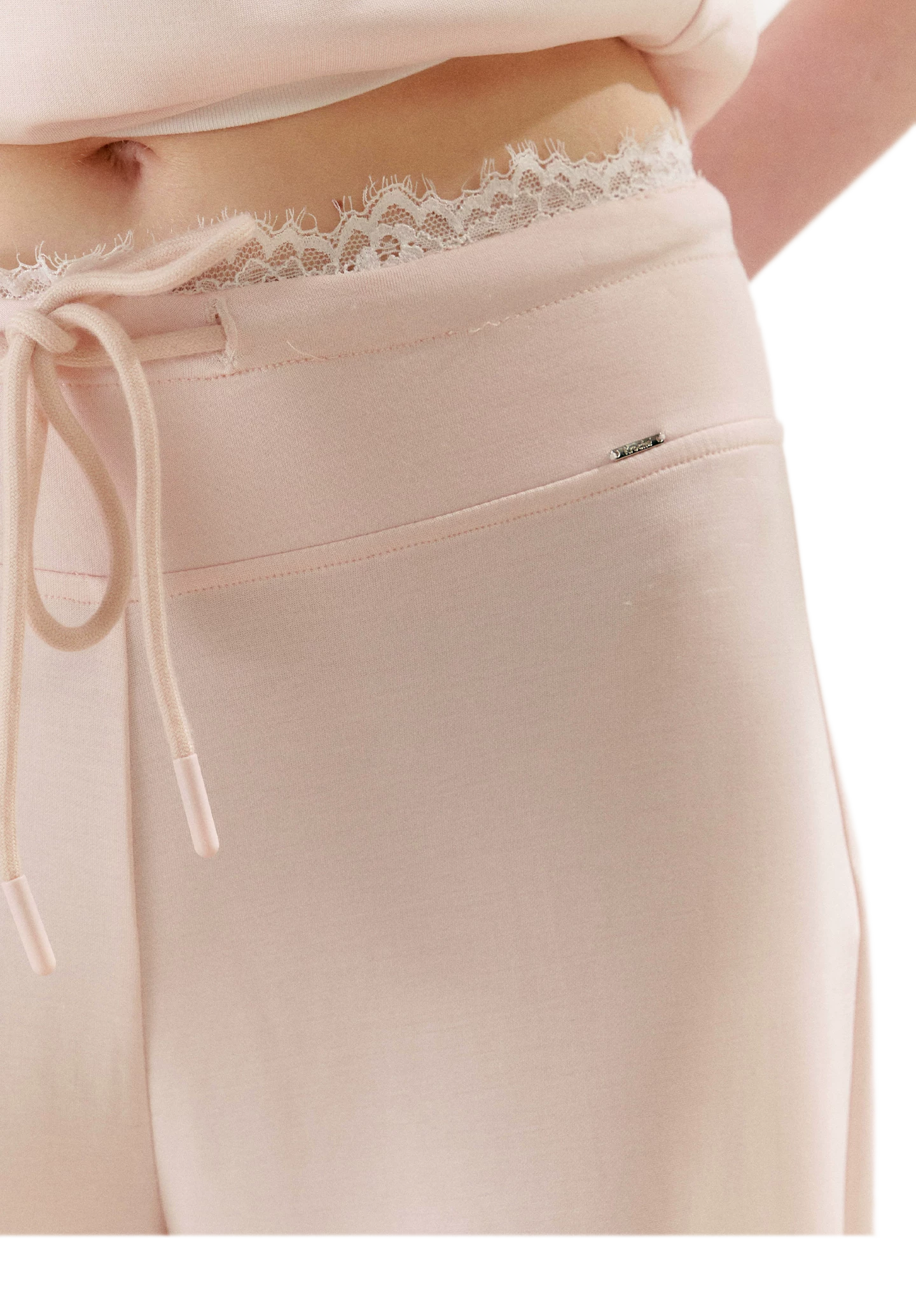 Airy Layered Lace Drawstring Pants