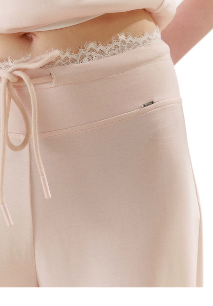 Airy Layered Lace Drawstring Pants