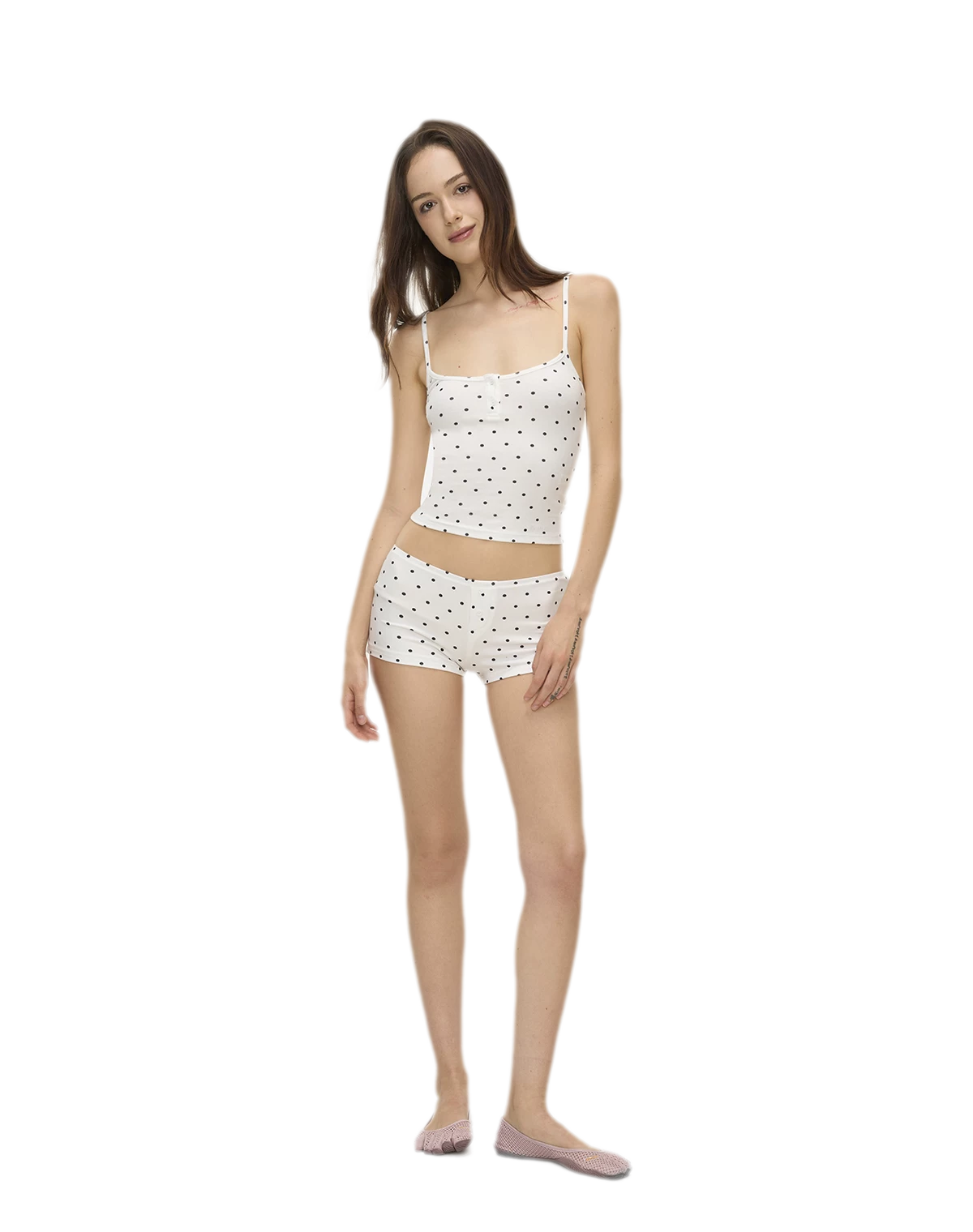 Polka Dot Embroidered Set