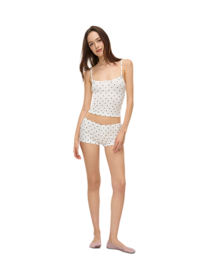 Polka Dot Embroidered Set
