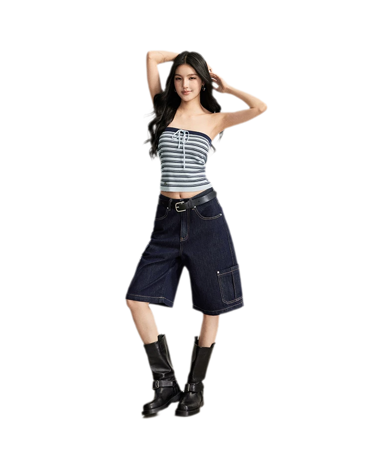 Striped Knit Bustier