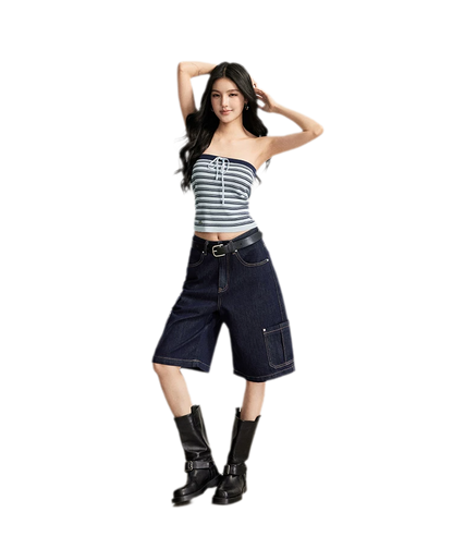 Striped Knit Bustier