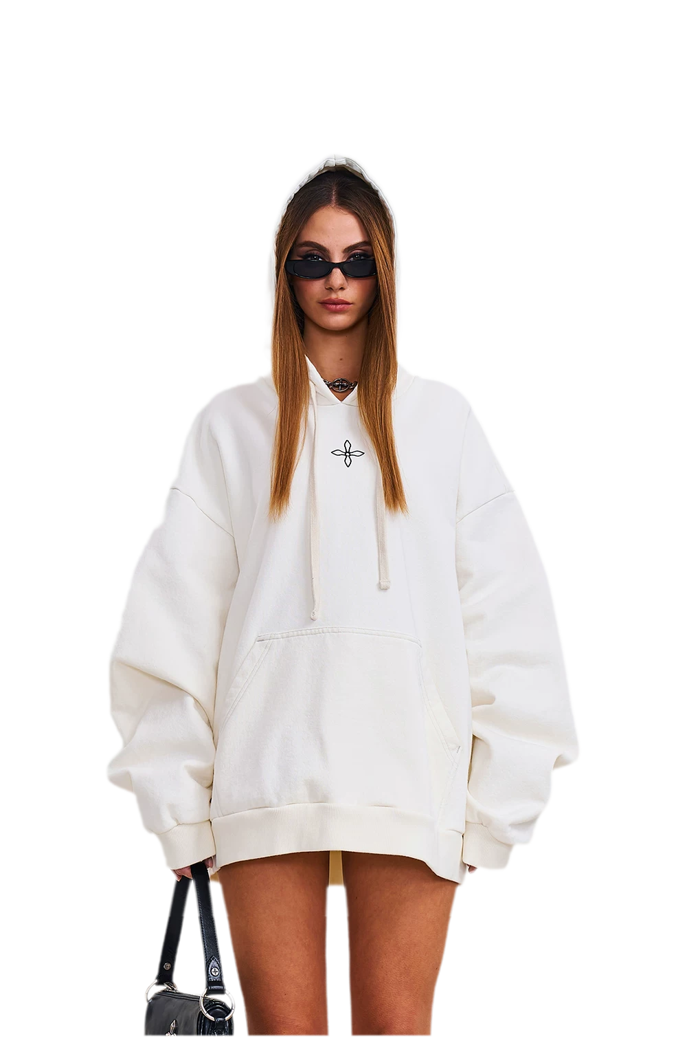 Cross Statue Oversized Hoodie