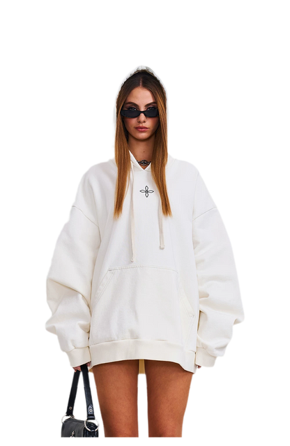 Cross Statue Oversized Hoodie