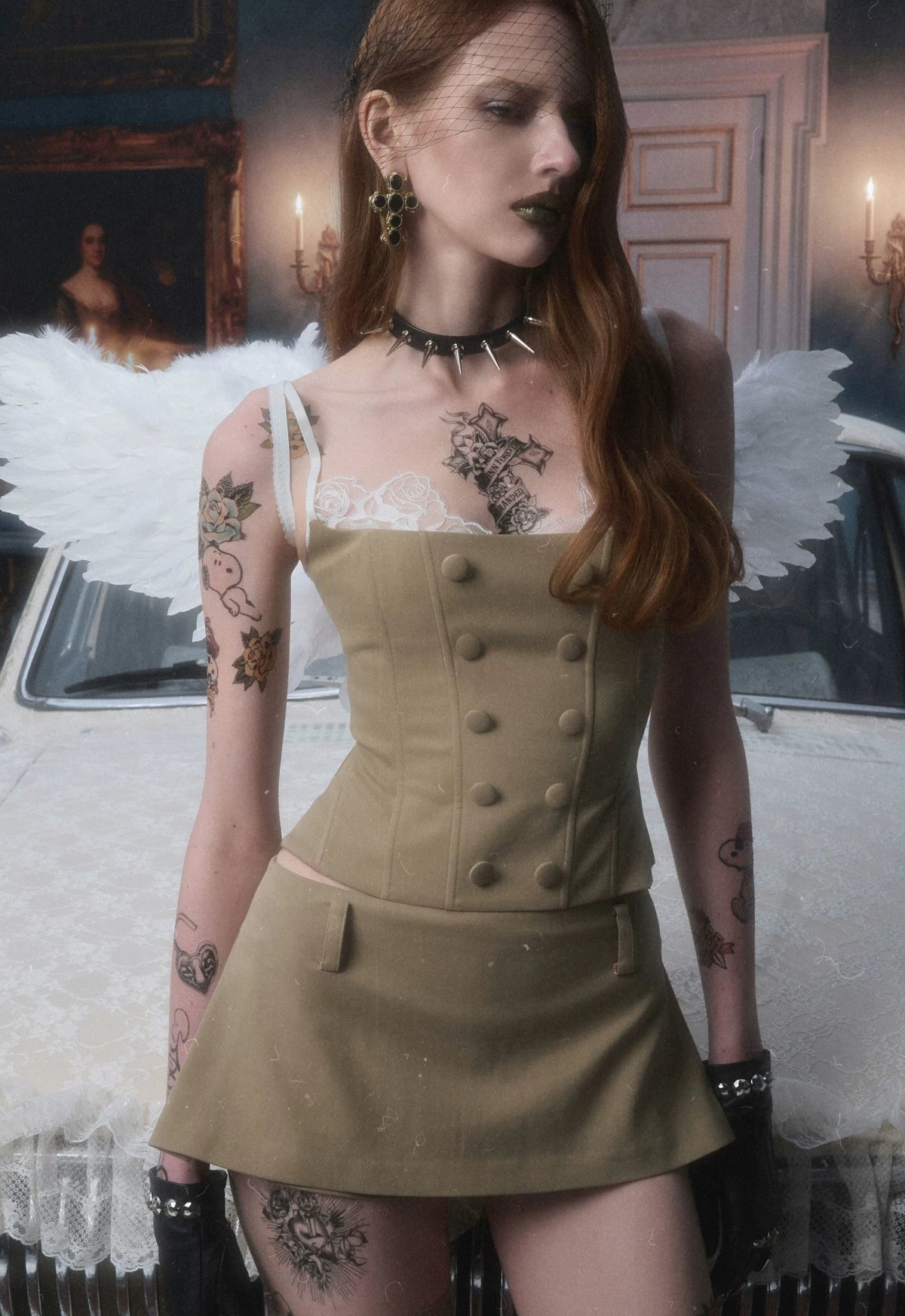 Lace Boned Cami Dress