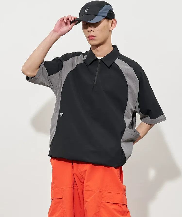 Textured Quick-Dry Polo Shirt