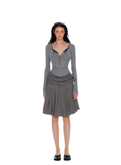 Lyocell Ruched Long Sleeve Top