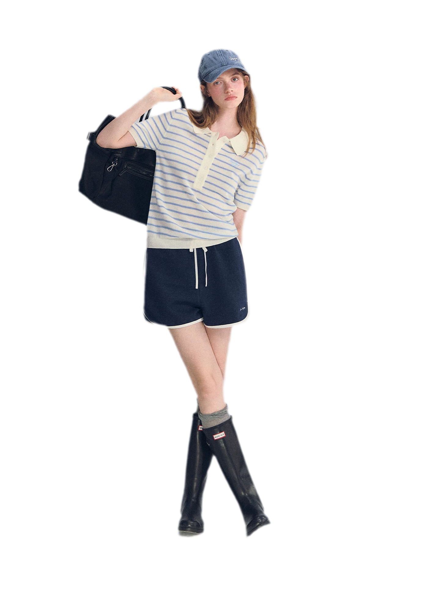 Striped Embroidered Polo