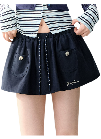 Cotton Lyocell Pocket Skirt