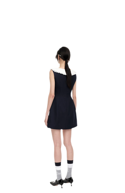 Rhinestone Bow A-Line Dress