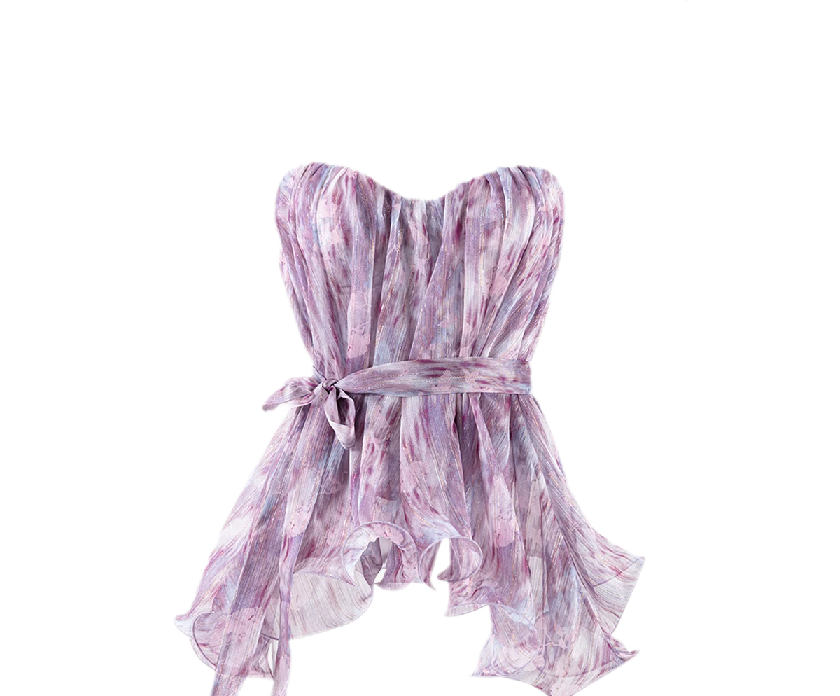 Amethyst Sheer Bustier Top
