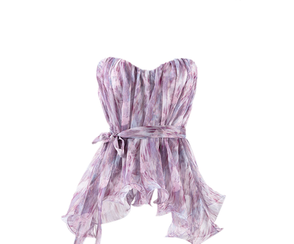 Amethyst Sheer Bustier Top