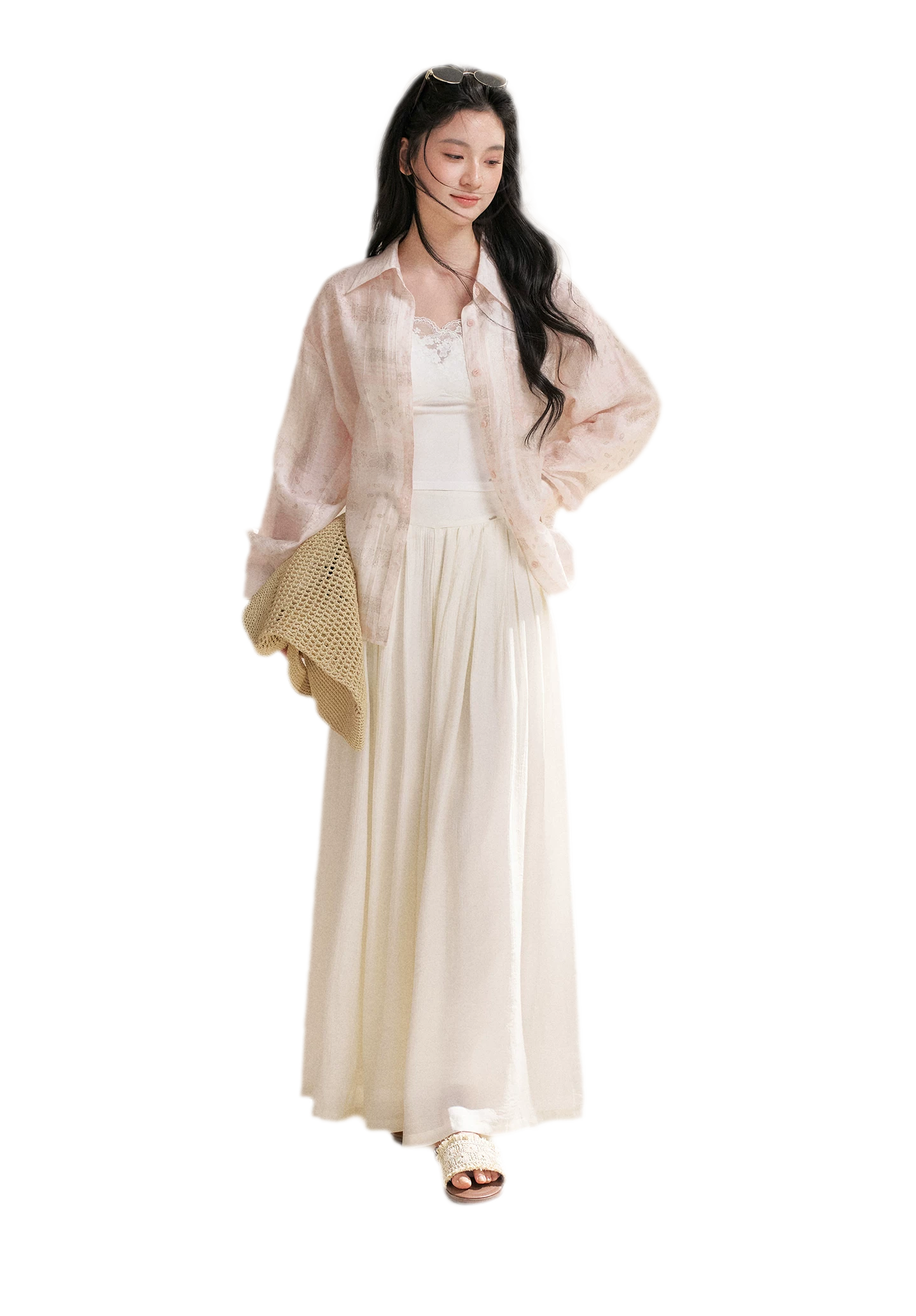 Pleated Wide-Leg Pants