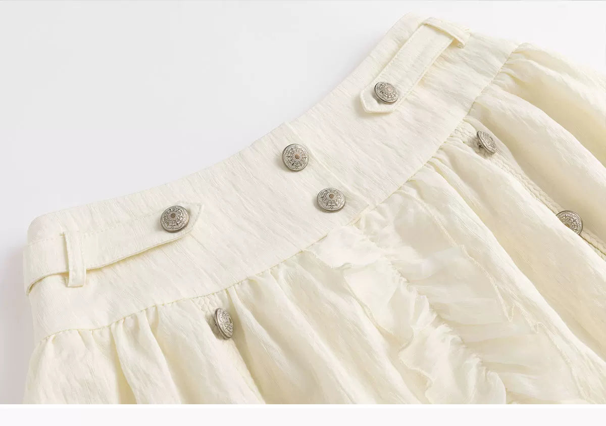 Lace Patchwork Bubble Skirt