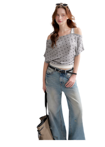 Polka Dot Layered T-Shirt