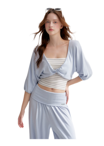 Lantern Sleeve Knit Set