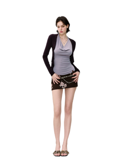 Irregular Ruffle Knit Set