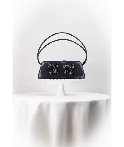 Ceramic Bow Leather Shoulder Bag