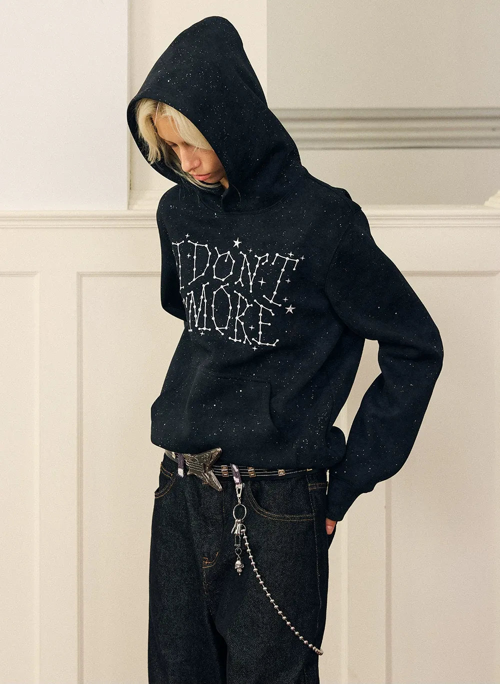 Starry Glitter Oversized Hoodie