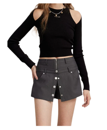 Double-Waist Convertible A-Line Skort