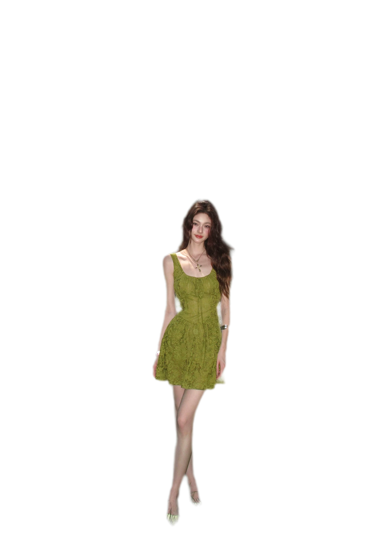 Moss Lace Waist Dress