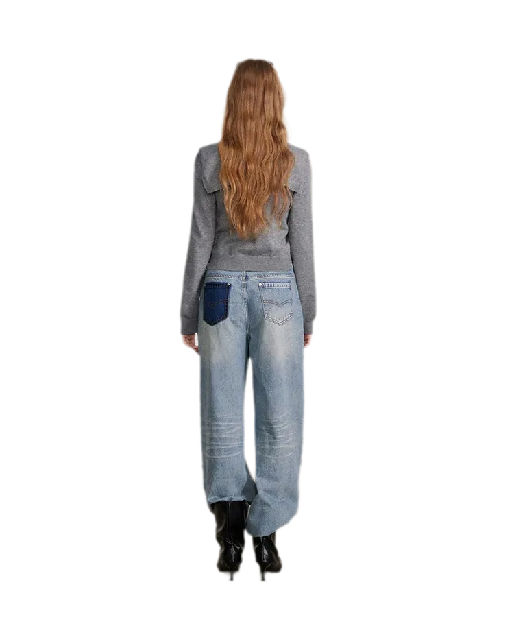 Textured Sailor Collar Sweater