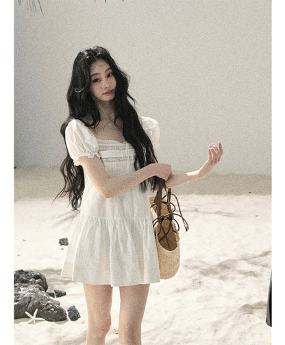 Cloudy Lace Puff Dress