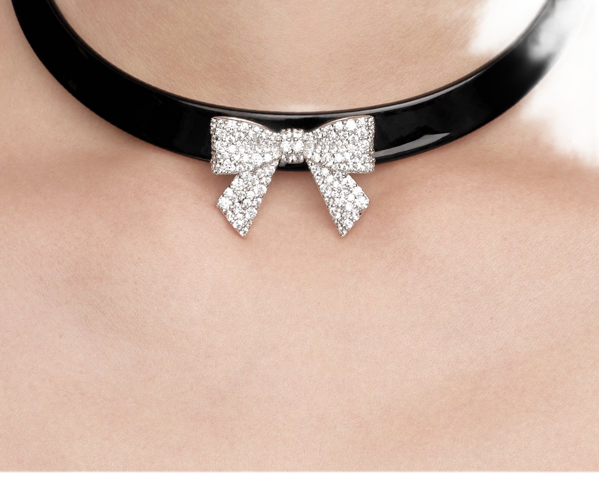 Crystal Bow Collar Jewelry