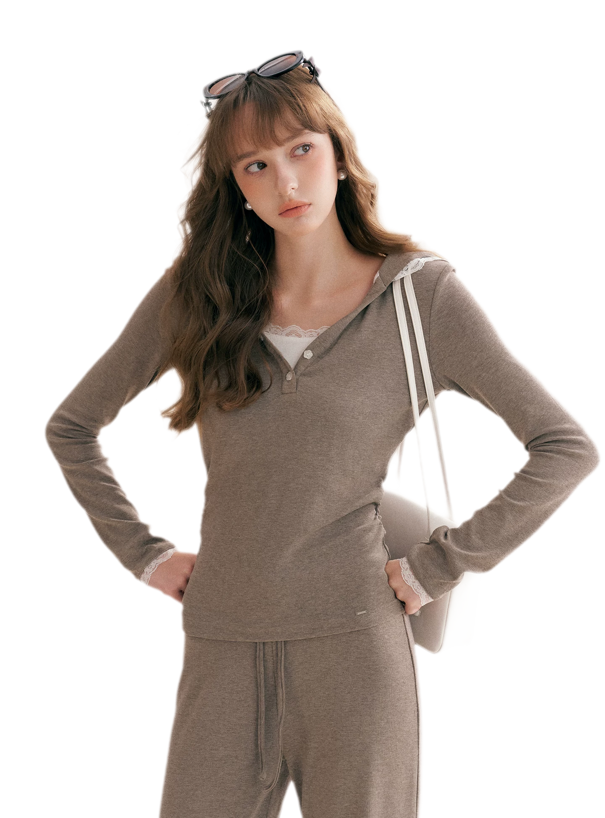 Lace-Trim Layered Two-Piece Set