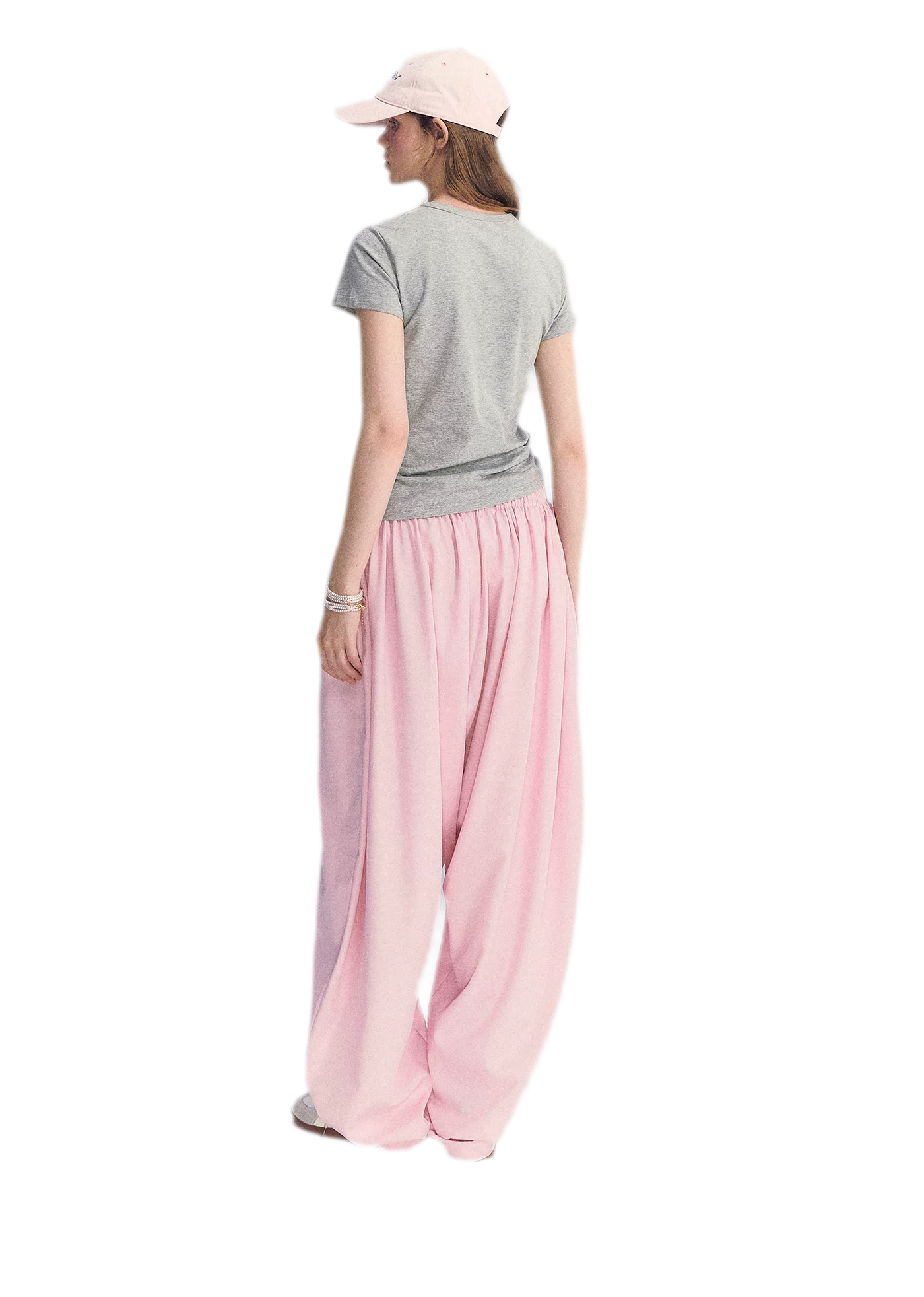 Lace Trim Balloon Pants