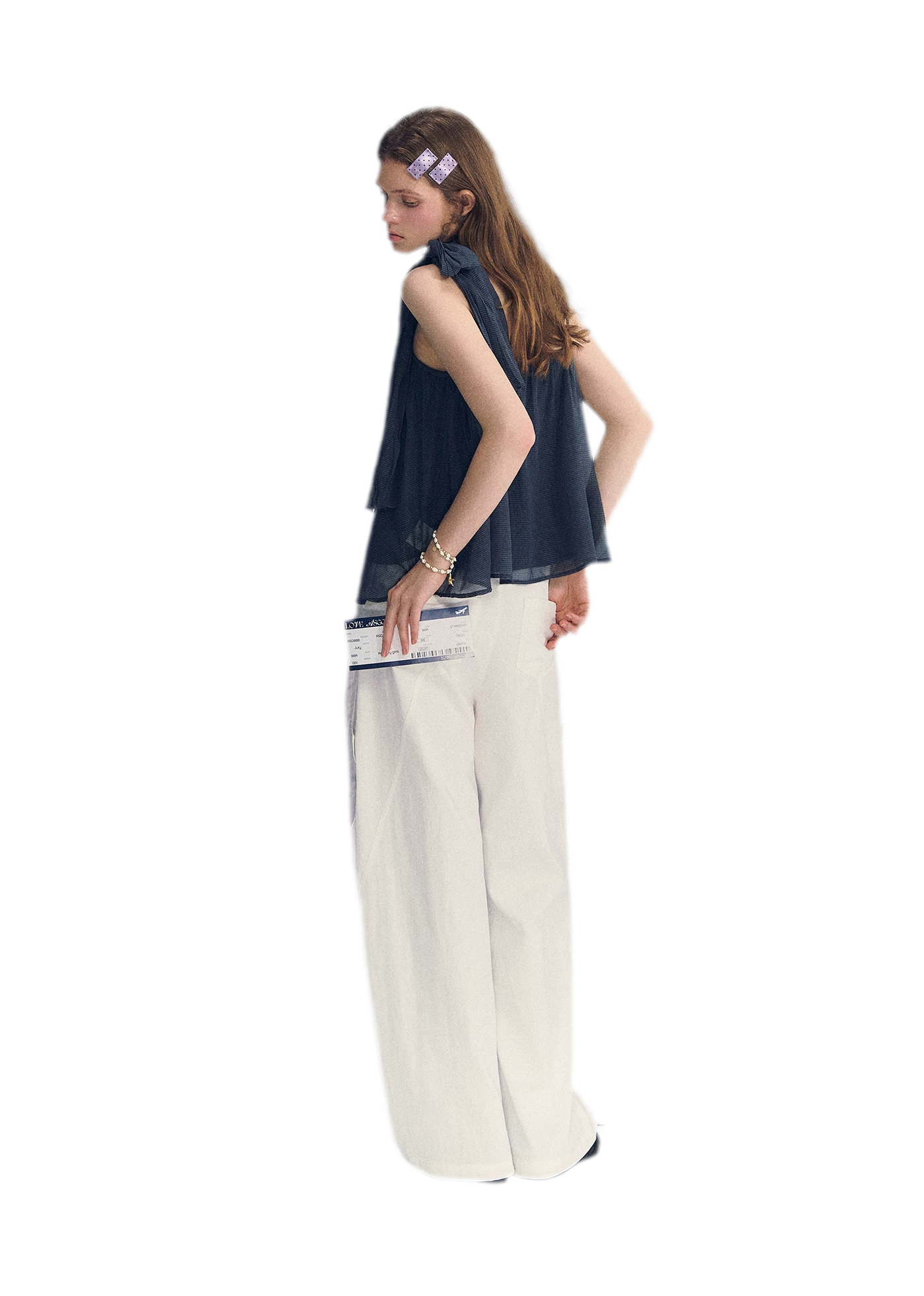 Deconstructed Curved Cargo Pants