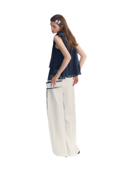 Deconstructed Curved Cargo Pants