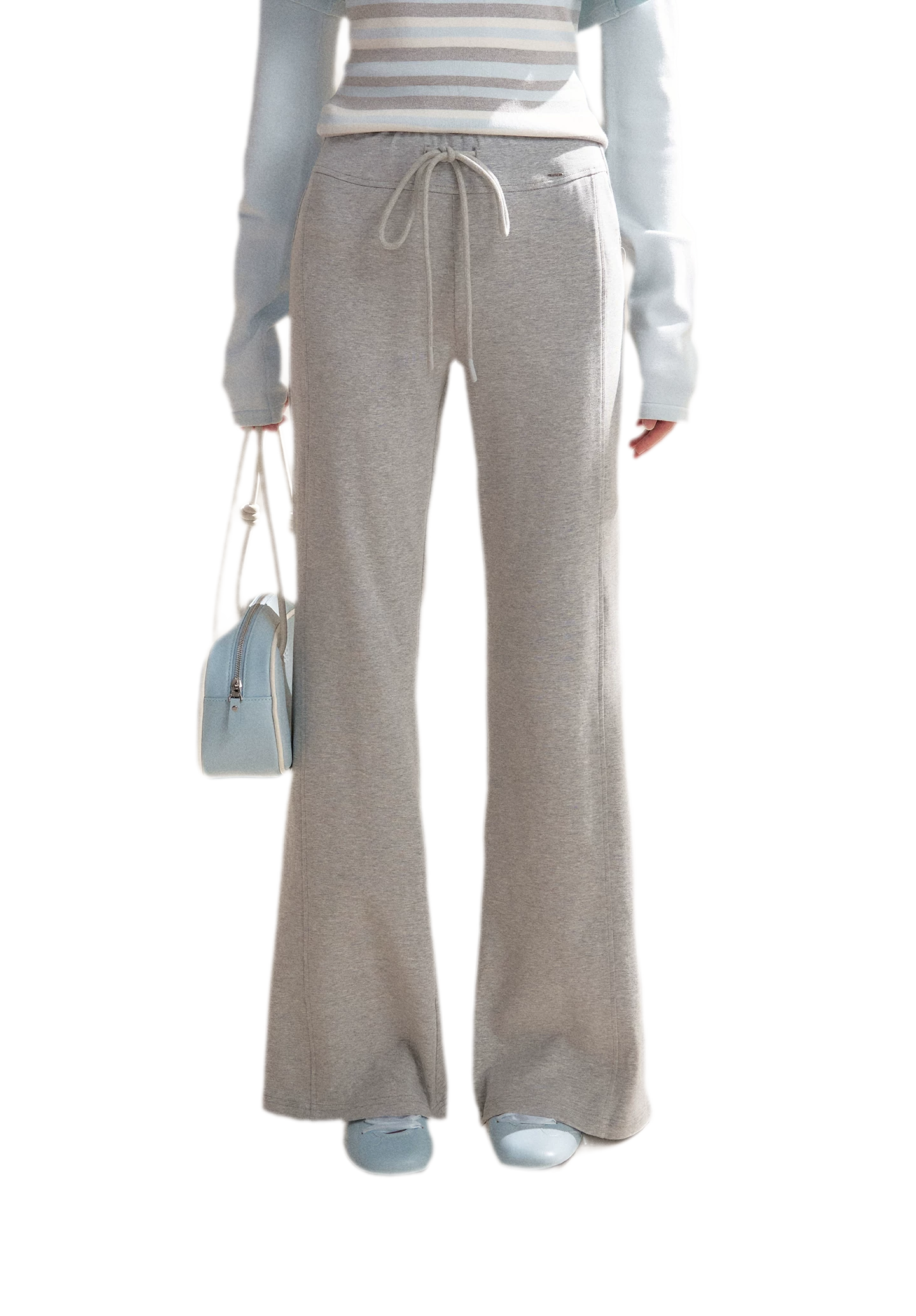 Tencel Cotton Drawstring Flared Pants