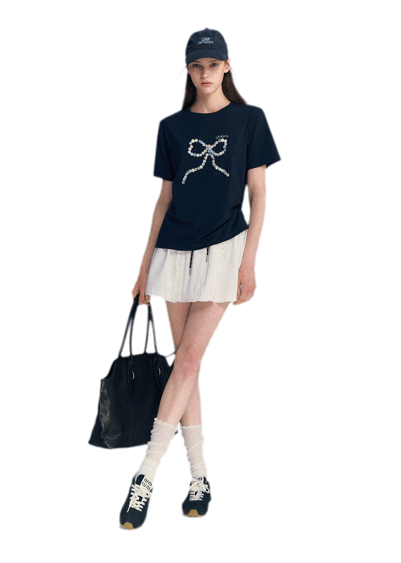 Hand-Sewn Bow T-Shirt
