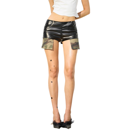 Matte PU Pocket Shorts